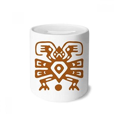 Imagem de DIYthinker Porta-moedas de cerâmica Mexico Totems Civilização Antiga Mexicana Presente de cofrinho