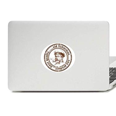 Imagem de Adesivo de notebook com emblema de vinil clássico de capitão do velho pescador