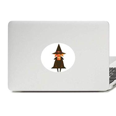 Imagem de Adesivo de notebook com emblema de vinil Feliz fantasma do Dia das Bruxas