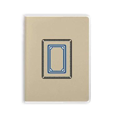 Imagem de Caderno branco mahjong com estampa de azulejos de pasta macia Diário