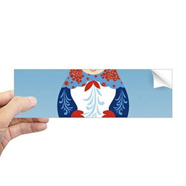 Imagem de DIYthinker Adesivo retangular com símbolo russo de bonecas russas para notebook, janela