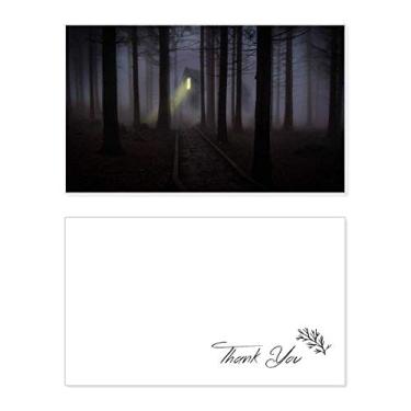Imagem de Cenário de natureza de ciência florestal escura noite cartão de agradecimento aniversário lembrança casamento agradecimento
