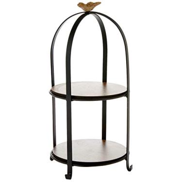 Imagem de Porta Cupcake Ferro P - Base Madeira - Borboleta Decorglass Multicolor