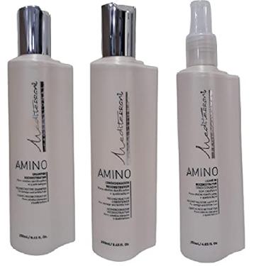 Imagem de Kit Mediterrani Amino Shampoo + Condicionador + Leave-in 250ml Cada