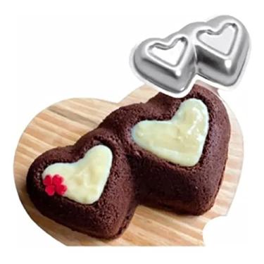 Imagem de Forma Ballerine Piscina Coração Alma Gêmea 26,6x16,3x5cm Alumínio (Coração Duplo)