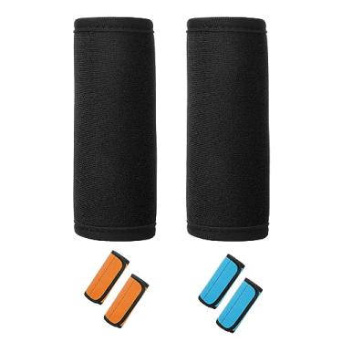 Imagem de capa de alça de mala de neoprene retangular macia caixa de bagagem capa de alça de porta de carro alças de alça de viagem etiquetas de viagem para mala(Black), Capa de alça de mala,