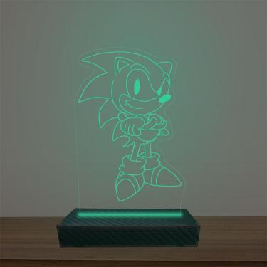 Imagem de Luminária Led 3d Sonic Abajur Luxo