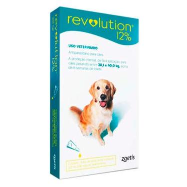 Imagem de Antipulgas Revolution 12% Para Cães Zoetis 20,1 a 40kg