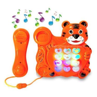 Imagem de Telefone Musical Infantil Animal Tigre Brinquedo Educativo