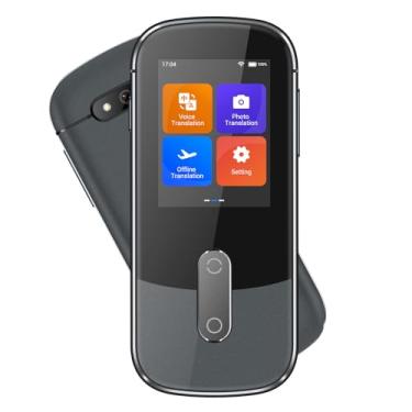 Imagem de Anfier Dispositivo tradutor de voz offline W09 PRO para 144 idiomas e acentos tradução de fotos, sem necessidade de internet Wi-Fi para viagens de negócios W09 cinza