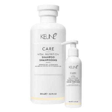 Imagem de Kit Keune Vital Nutrition Shampoo 300ml, Thermal Cream 140ml - Keune H