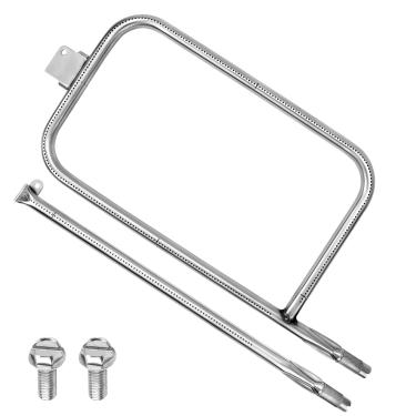 Imagem de GGC Tubo de queimador para churrasqueira Weber 65032 Q300 Q320 Q3000 Q3200 Series Grills, aço inoxidável 60036 substituição para Weber 404341 57060001 586002