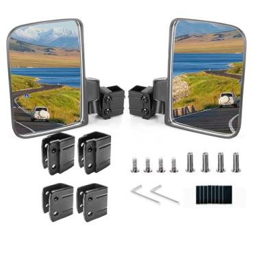 Imagem de Espelho de carrinho de golfe, compatível com espelho retrovisor lateral sem perfuração