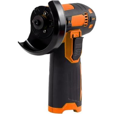 Imagem de Esmerilhadeira angular sem fio 12V, mini esmerilhadeira angular 550 W 76 mm, esmerilhadeira elétrica com 2 baterias, 6 discos de corte, 19500 RPM, para corte e polimento, laranja