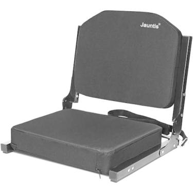 Imagem de Jauntis Assentos de estádio para arquibancadas, assentos de arquibancada com encosto e almofada de espuma ultraacolchoados, cadeiras de estádio portáteis amplas com suporte para as costas e alça de