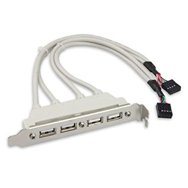 Imagem de CY 4 portas USB 2.0 fêmea para placa-mãe 9 pinos cabo de cabeçalho de 10 pinos com suporte PCI-E