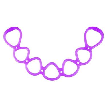 Imagem de Reicyfang 7 anéis ajustáveis de faixas de resistência, costas, pés, pernas e mão, exercitador de braço, exercícios de caminhada em casa ou academia (roxo)