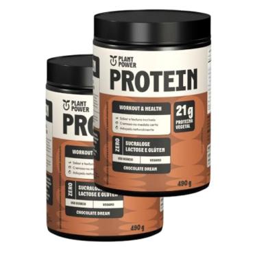 Imagem de Protein Vegano Plant Power sabor Chocolate - 2 potes de 490g