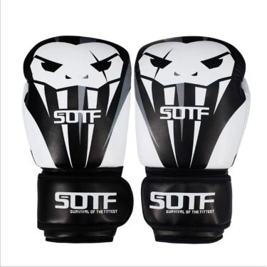 Imagem de Luvas de boxe infantis, luvas de boxe para luta, 8oz, 10oz, 12oz, saco pesado, luvas de boxe, brancas, 12oz