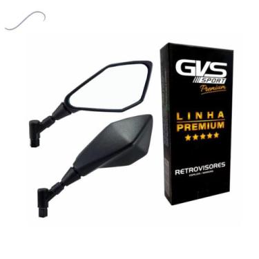 Imagem de Retrovisor GVS Kawasaki Z400 Giro 360 Lente Convexa Prata Rosca Yamaha