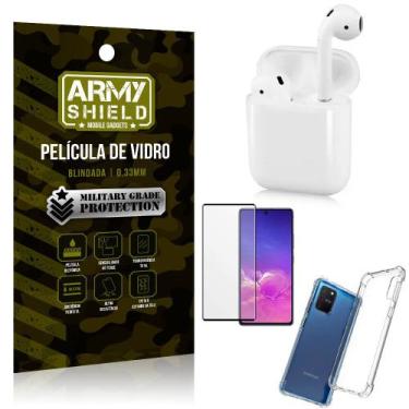 Imagem de Fone Bluetooth LY-122 Samsung S10 Lite + Capinha Anti Impacto + Pelícu