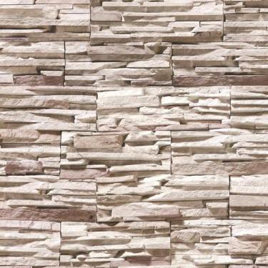 Imagem de Papel Parede Pedra Canjiquinha Areia Clara Autocolante Sala - LRP