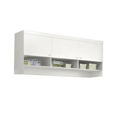 Imagem de Mesa de Cabeceira Auxiliar Melinda Branco 100% MDF 1 Gaveta para Quart