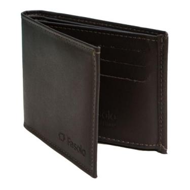 Imagem de Carteira Fasolo H055 Couro Pequena Básica Masculina, Chocolate