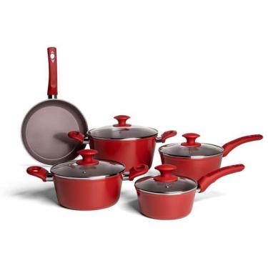 Imagem de Jogo de Panelas com Fundo de Indução Brinox Ceramic Life Optima 5 Peça