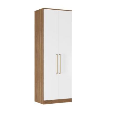 Imagem de Armário Modulado 2 Portas com 3 Gavetas e Maleiro Tóquio Amêndola/Bran