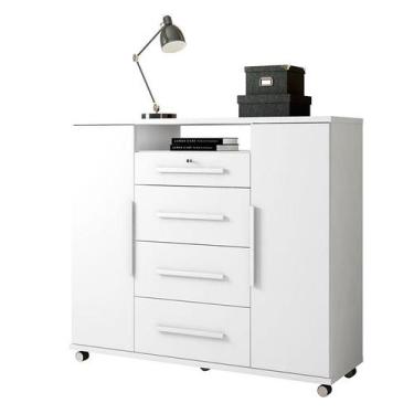 Imagem de Cômoda Sapateira Versátil Branco  Zanzini - Zanzini Móveis