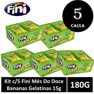 Imagem de Kit c/5 Fini  Mês Do Doce Bananas Gelatinas 180g