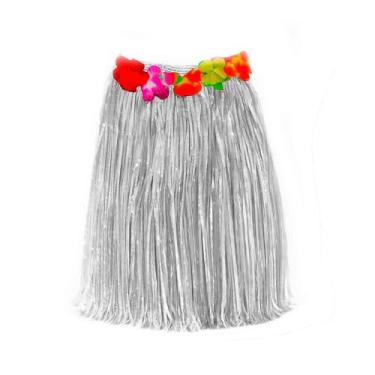 Imagem de Fantasia Saia Havaiana Hula Hula Colorida Adulta 60 Cm - Fantasias Car