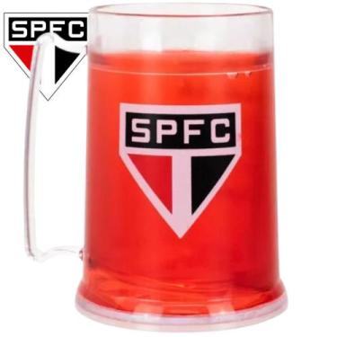 Imagem de Copo Térmico São Paulo Oficial Mantém Chopp E Cerveja Gelada Presente 