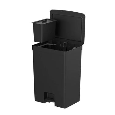 Imagem de Lixeira com Pedal Trium 46 L + 4 L Preto Ou