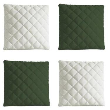 Imagem de Kit 4 Capas De Almofadas Lisas Mateladas 45x45 com ziper - Lucélia bor