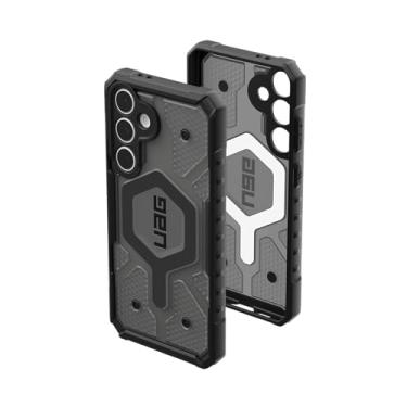 Imagem de URBAN ARMOR GEAR Capa UAG compatível com Samsung Galaxy S24 FE SM-S721 Pathfinder transparente, carregamento magnético, resistente, grau militar, à prova de quedas, resistente a impactos, cinza
