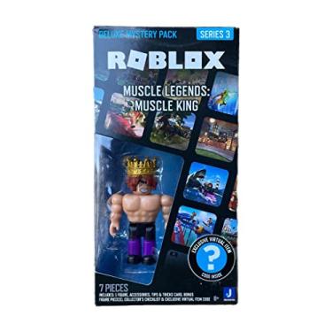 Imagem de Roblox Deluxe Mystery Pack Action Figure Series 1 2 - Includes Exclusive Virtual Item (Choose Figure) (Muscle Legends: Muscle King)