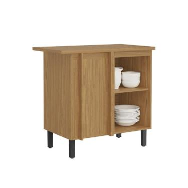 Imagem de Armário Balcão Itatiaia De Canto Grafite Porta New Porto