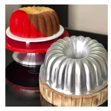 Imagem de Kit 2 Forma Bolo Decorado De Novela Bolo Suíço Forma Gomada Gelatina P