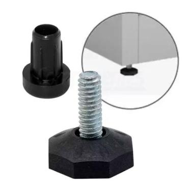 Imagem de Kit c/50 Pés Niveladores c/base de 22MM + Bucha Plástica - Escritex, P