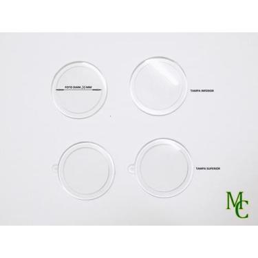 Imagem de Chaveiro acrílico redondo  pastilhas - Mainetti Comercial