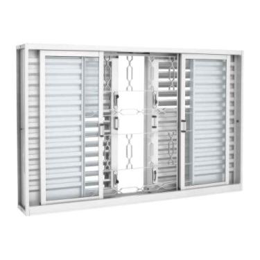 Imagem de Janela Veneziana Multiflex Grade Elo em Aço 100 x 150 x 16 cm 6 Folhas