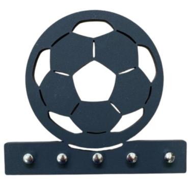 Imagem de Porta Chaves Criativo Decorativo Bola Futebol Time Preto - Artpical