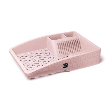 Imagem de Escorredor e Secador de Pratos e Copos Rosa Plastico Uz Slim