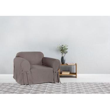 Imagem de Capa Protetora Para Sofá de 1 Lugar em Gorgurão Lisa Pets Cachorro Dec