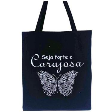 Imagem de Bolsa Ecobag  100% algodão Black Estampa CORAJOSA - CARIOCA MAIS