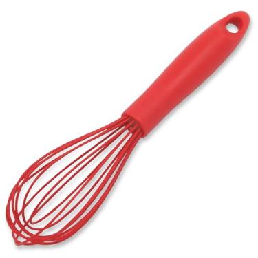 Imagem de Chef Craft Batedor de arame de silicone vermelho de 27,32 cm