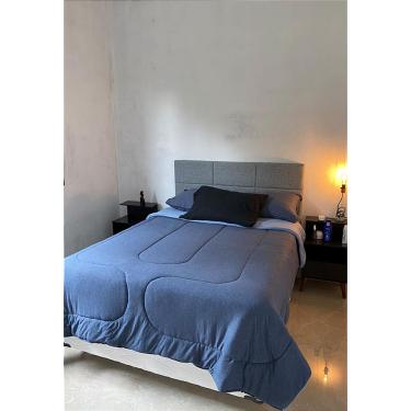 Imagem de Cabeceira Estofada Queen 6 Blocos Não é Segredo Linho Cinza Claro 160x60