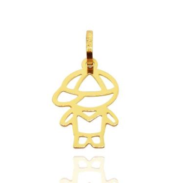 Imagem de Pingente Menino Filho Em Ouro 18k Vazado - AGAPRIME JOIAS